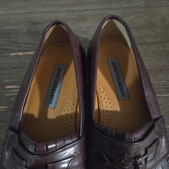 Johnston & Murphy Brown Leather Tassel Moc Toe Loafers main image 12